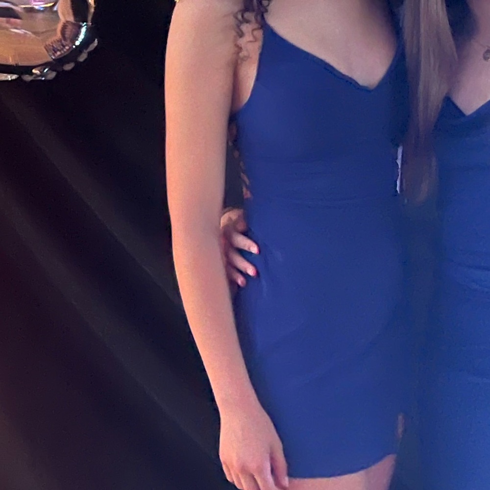 Blue Tie Back BodyCon dress